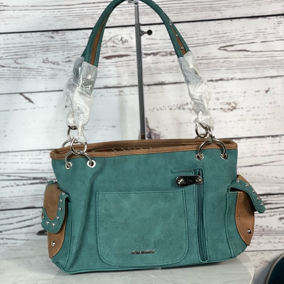 Montana West Sugar Skull Collection Concealed Carry Satchel + Wallet - Picture 9 of 10